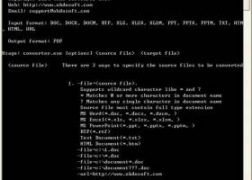 Okdo Office Document to PDF Command Line screenshot