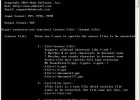 Okdo PowerPoint to PDF Converter Command Line screenshot