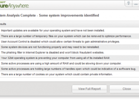Webroot System Analyzer screenshot