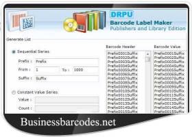 Publishers Barcode Generator Software screenshot