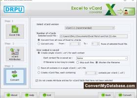 Excel to vCard Converter Software screenshot