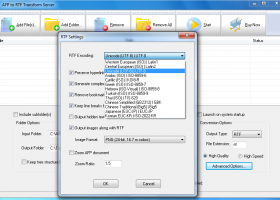 AFP2RTF Transform Server screenshot