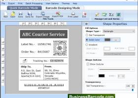 Post Office and Bank Barcode Label screenshot
