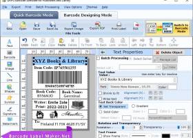 Library Barcodes Software screenshot