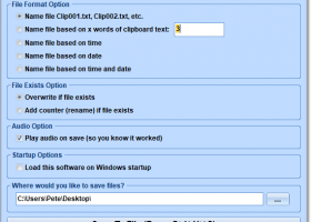 Paste Clipboard To File Software screenshot