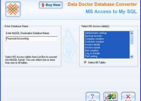 Migrate MS Access Database screenshot