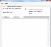 Webpage Indexer Software screenshot