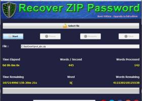 Recover Zip Password screenshot