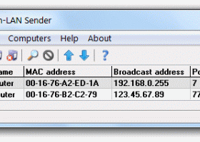 Wake-On-LAN Sender screenshot