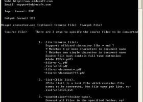 Okdo PDF to RTF Converter Command Line screenshot