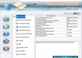 Sim Card Restore Software screenshot