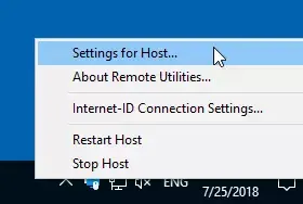 Remote Utilities Host screenshot