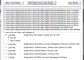 Thunderbird Data File to Outlook screenshot