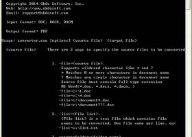 Okdo Word to PDF Converter Command Line screenshot
