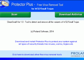 W32/Small Free Trojan Removal Tool screenshot