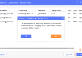 Cocosenor Outlook Email Password Tuner screenshot