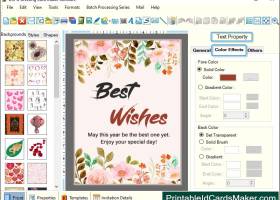 Printable Greeting Cards Maker Software screenshot
