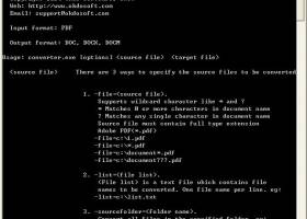 Okdo PDF to Word Converter Command Line screenshot