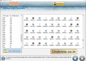 Memory Card File Recovery Program screenshot